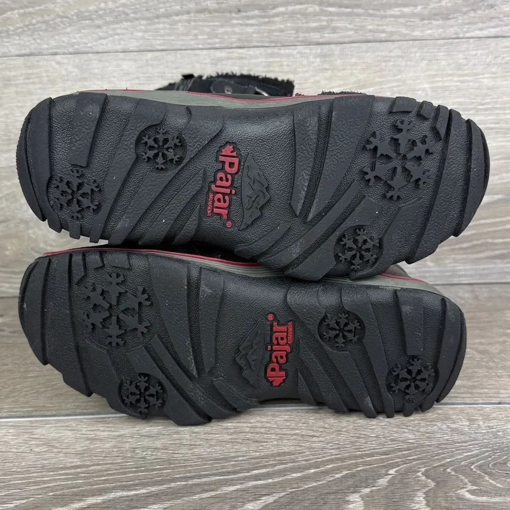 Pajar Alina Women’s Sz 7-7.5/EU 38 Black Red Warm Waterproof Snow Winter Boots